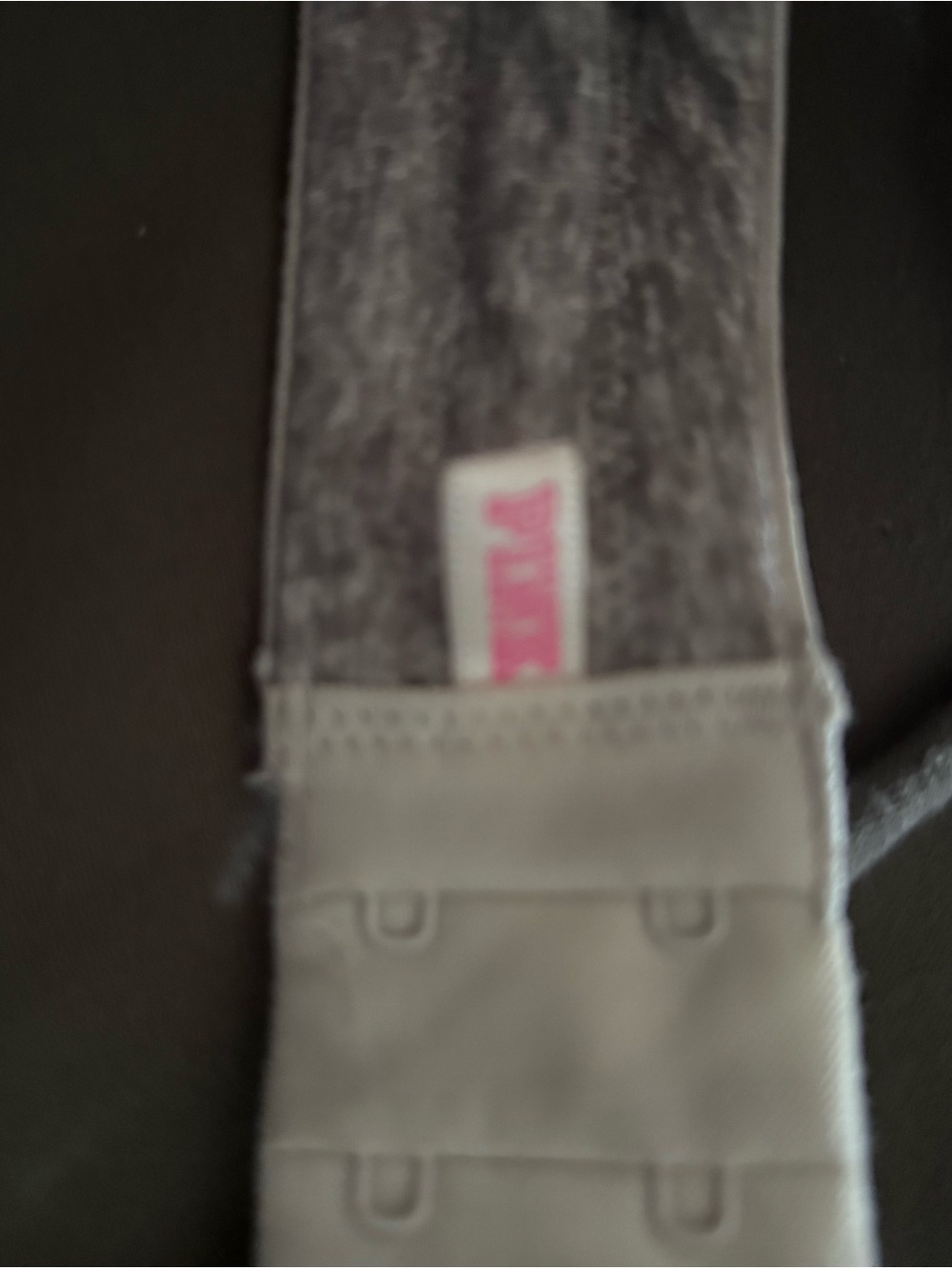 PINK Victoria's Secret Gray Bra Strap Extender with Pink Label